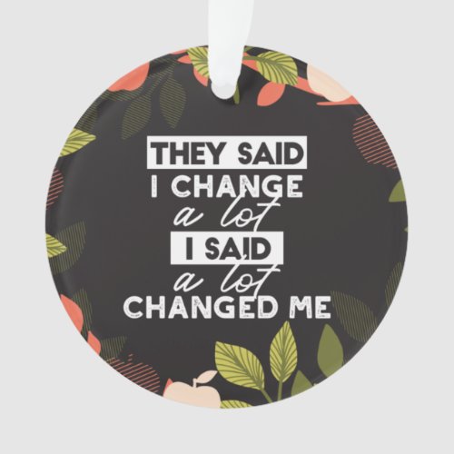 Change Quotes with Apple Fruit Tree Pattern Ornament