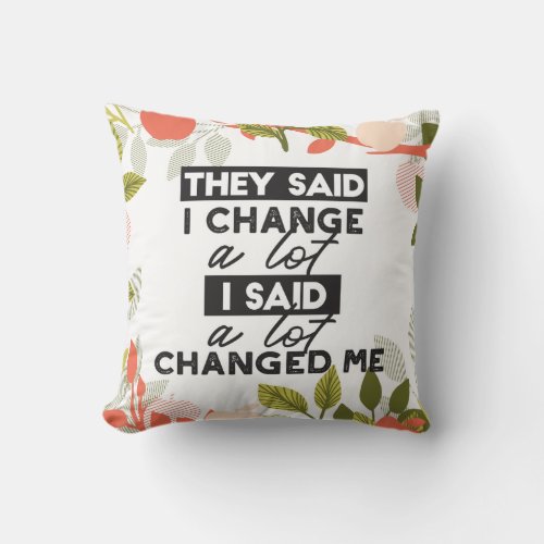 Change Quotes with Apple Fruit Tree Pattern Throw Pillow