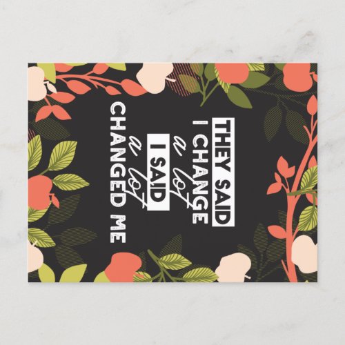 Change Quotes with Apple Tree Pattern Alt Ver Postcard