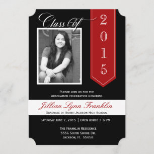 Change Ribbon Color Graduation Announcement