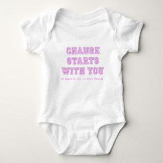 Change Starts With You Diaper Funny Romper