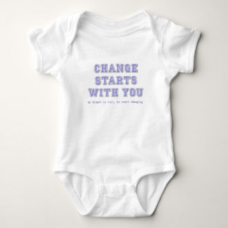 Change Starts With You Funny Baby Diaper Romper