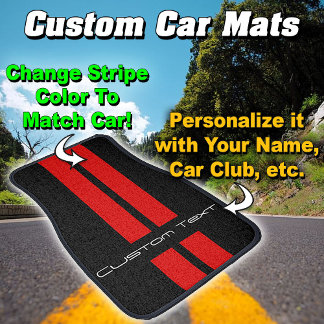 Change Stripe Color To Match Car - Use "Customize" Floor Mat