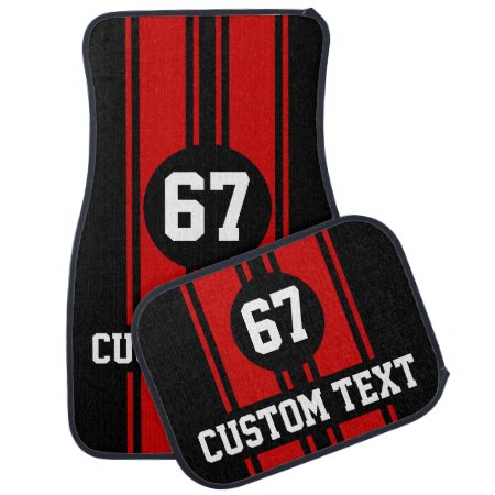 Change Stripe Color & Year To Match Car - Use Edit Car Floor Mat