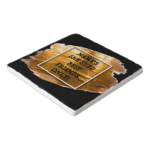 Change Text Add Name She Shed Gold Brush Stroke Trivet