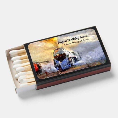 Change Text Add Name Steam Train Engine Painting Matchboxes