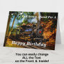 Change Text Add Name Steam Train Happy Birthday Card
