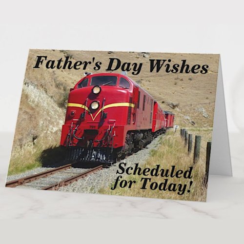 Change Text Add Names Diesel Train Fathers Day  Card