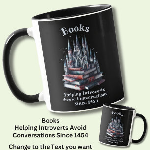Change Text, Books Helping Introverts Avoid, Mug