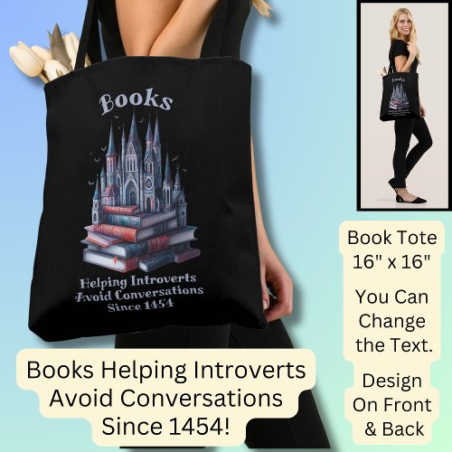 Change Text Books Helping Introverts Avoid  Tote Bag