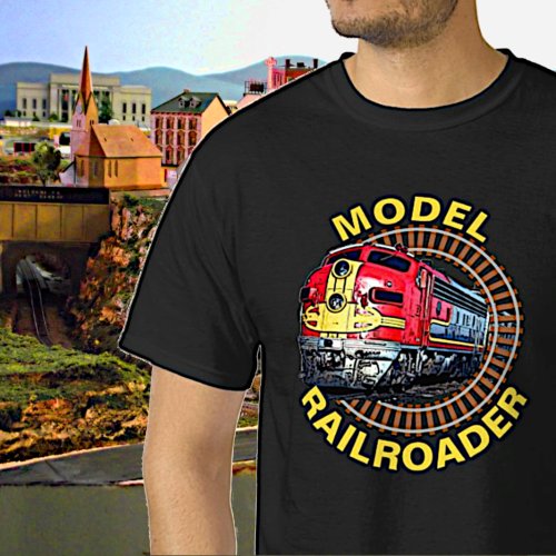 Change Text Model Railroader Red Yellow Diesel Thr T_Shirt