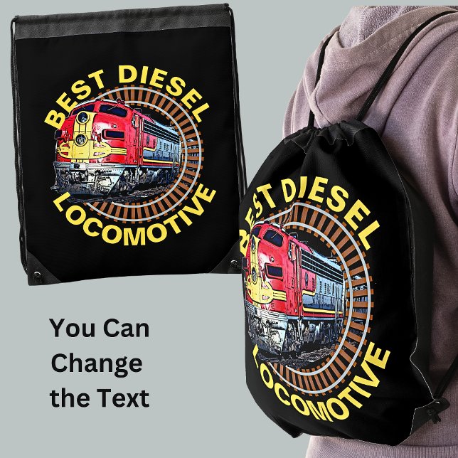 Change Text on Red Yellow Diesel     Drawstring Bag (Creator Uploaded)