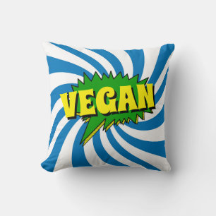 Change Text or Add Name Comic Book Style Swirl Throw Pillow