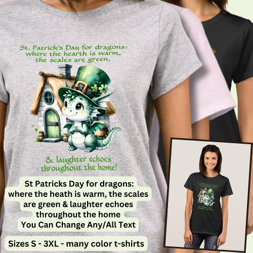 Change Text St Patricks Day for Dragons T_Shirt