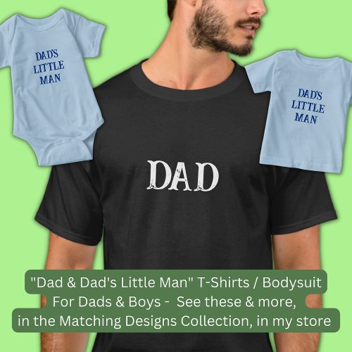 Change Text  Title _ DAD  _ Matching Father Son T_Shirt