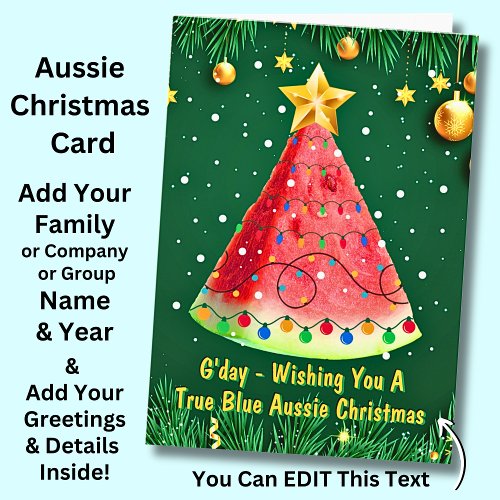 Change Text Watermelon Wishing True Blue Aussie Card