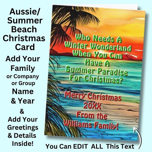 Change Text Who Needs Winter Wonderland Paradise Card
