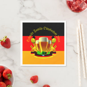 Change Text Year Octoberfest 20xx Beer Glasses Napkins