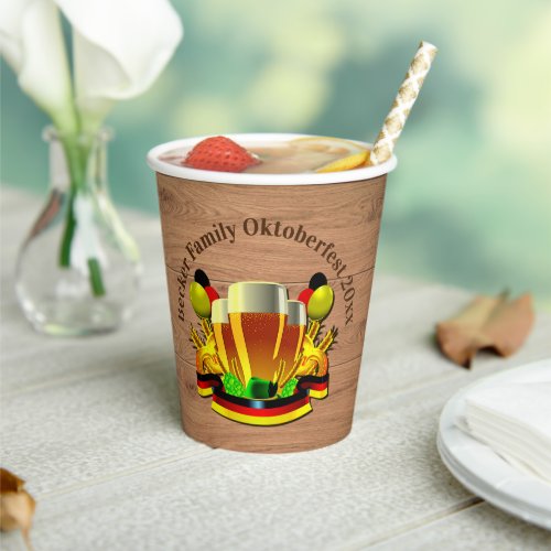 Change Text Year Octoberfest 20xx Beer Glasses Paper Cups
