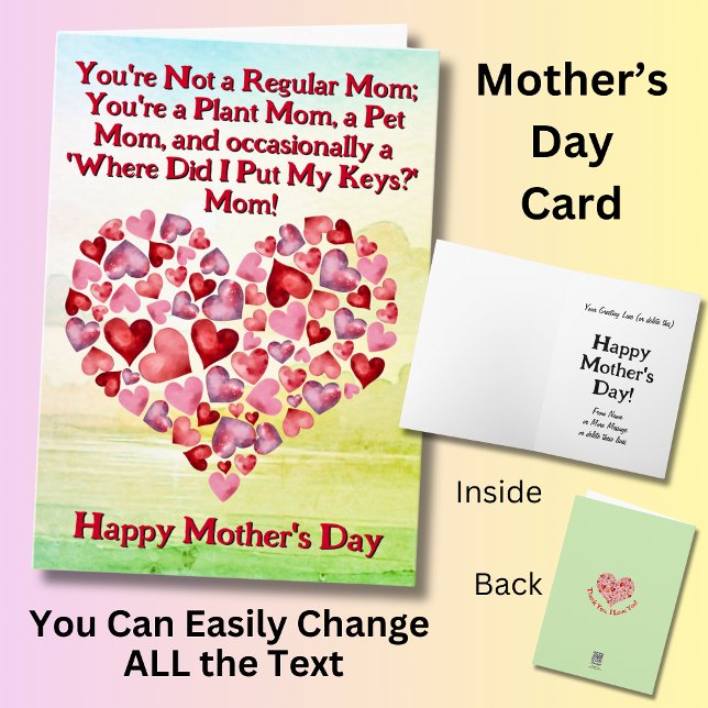 Change Text, You're not regular mom; Plant Pet Key Card (Creator Uploaded)