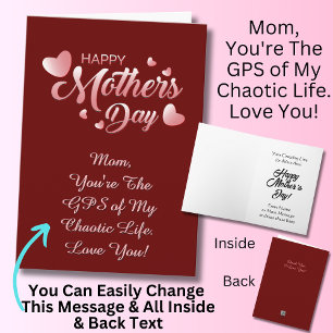 Change Text, You're The GPS of My Chaotic Life Card