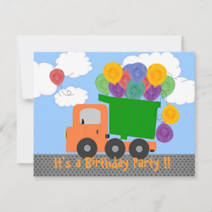 Change the Age Truck Birthday Invite