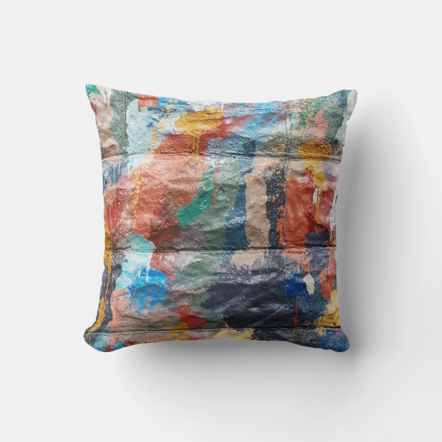 Change The Back Color Abstract Graffiti Pillow (Front)
