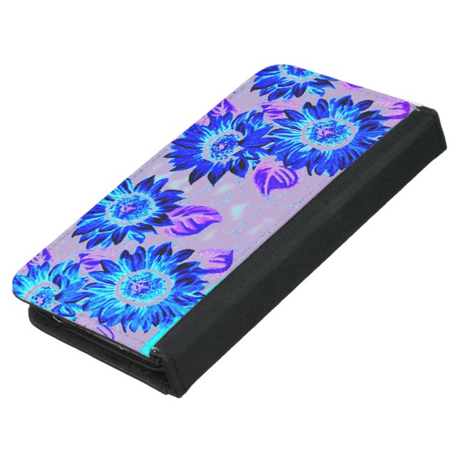 Change the Background Color Sunflowers Samsung Galaxy Wallet Case (Top)