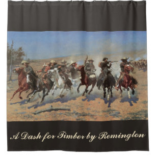 Change the Color! A Dash for Timber by Remington Shower Curtain