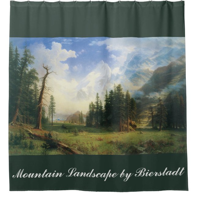Change the Color! Mountain Landscape by Bierstadt Shower Curtain (Front)