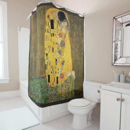 Change the Color The Kiss by Klimt Vintage Art Shower Curtain