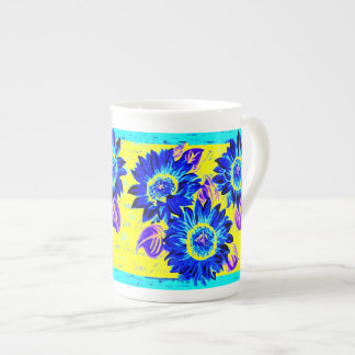 Change the Color Wacky Sunflowers Bone China Mug