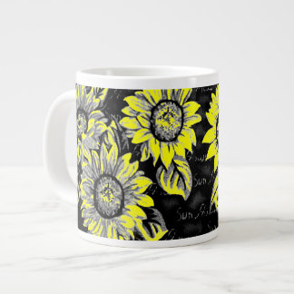 Change the Color Wacky Sunflowers Giant Coffee Mug