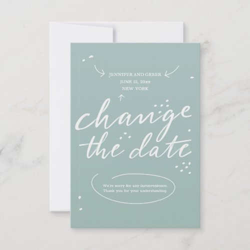 Change the Date Announcement