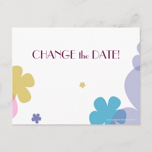 CHANGE the DATE Any Wedding Anniversary Postcard