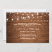 Change the Date Baby's Breath String Lights Rustic Invitation (Back)