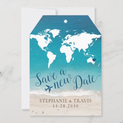 Change the Date Beach Destination Wedding Tag