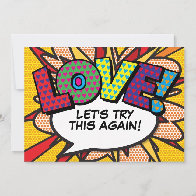 Change the Date Comic Book Modern Fun Save The Date (Front)