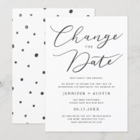 Change the Date Modern Typography Wedding Update