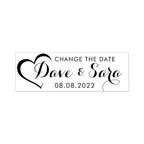 Change the Date Name Stamp With Heart