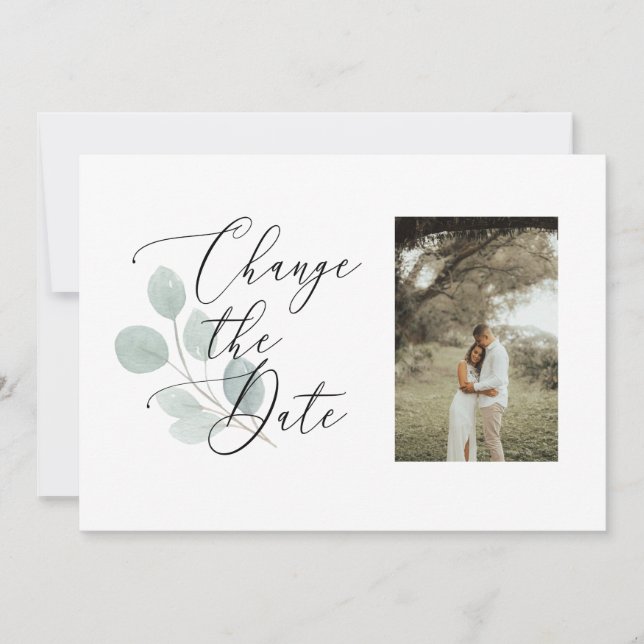 Change the Date Photo Card Minimal (Front)