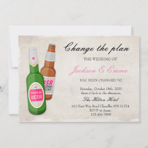 Change the Date postpone wedding Card