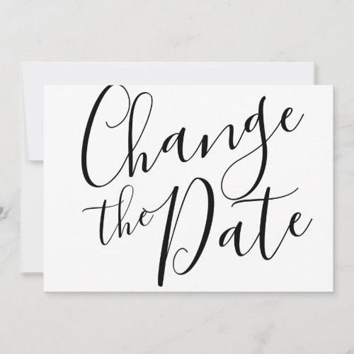 Change the Date Postponed Cancelled Event Modern Invitation