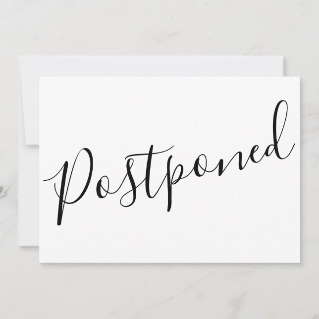 Change the Date Postponed Cancelled Event Modern Invitation (Front)