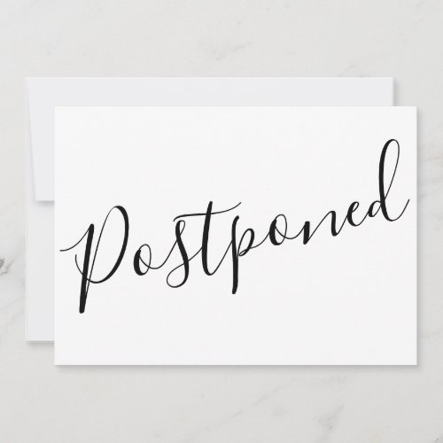 Change the Date Postponed Cancelled Event Modern Invitation