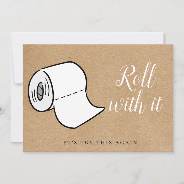 Change the Date Postponed Cancelled Event Rustic Invitation (Front)