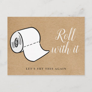 Change the Date Postponed Cancelled Event Rustic Postcard