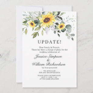 Change the Date Postponed Elegant Eucalyptus Invitation