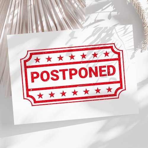 Change The Date Postponed Event Cancellation Invitation