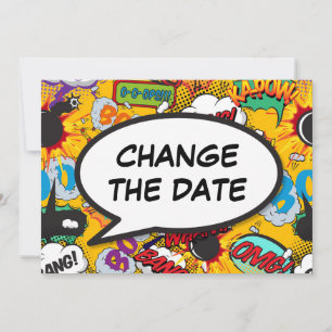 Change The Date Postponed Modern Typographic Save The Date